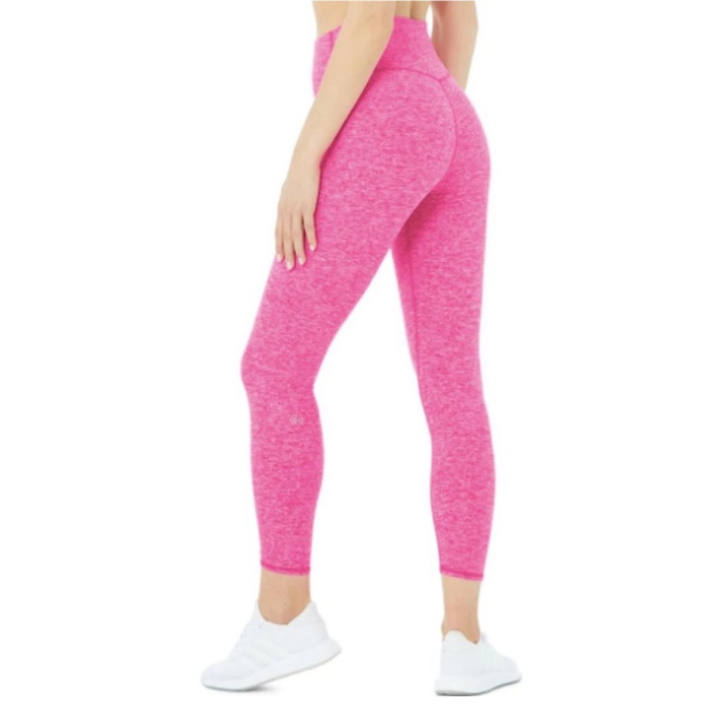 7/8 Alosoft Highlight Legging in Neon Pink Heather